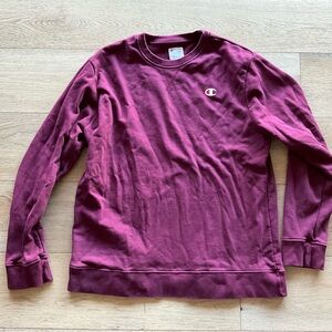 Champion Men's Burgundy Crewneck Sweatshirt